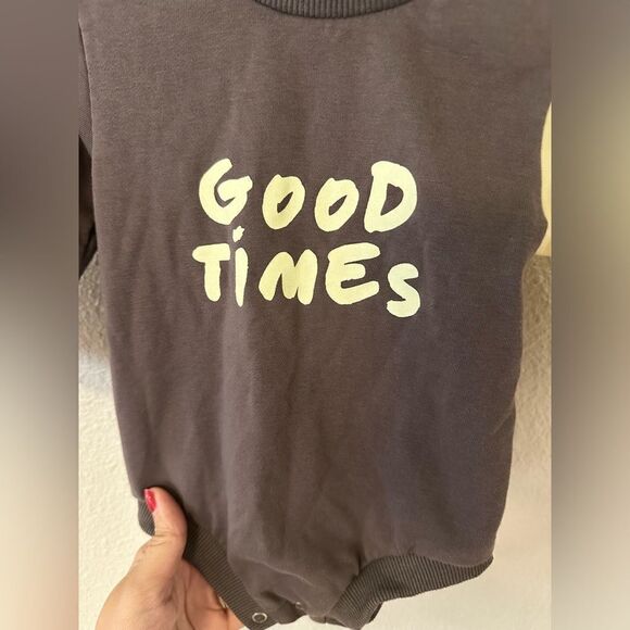 Tiny tribe GOOD TIMES romper in iron sz 9-12 months - Picture 3 of 5